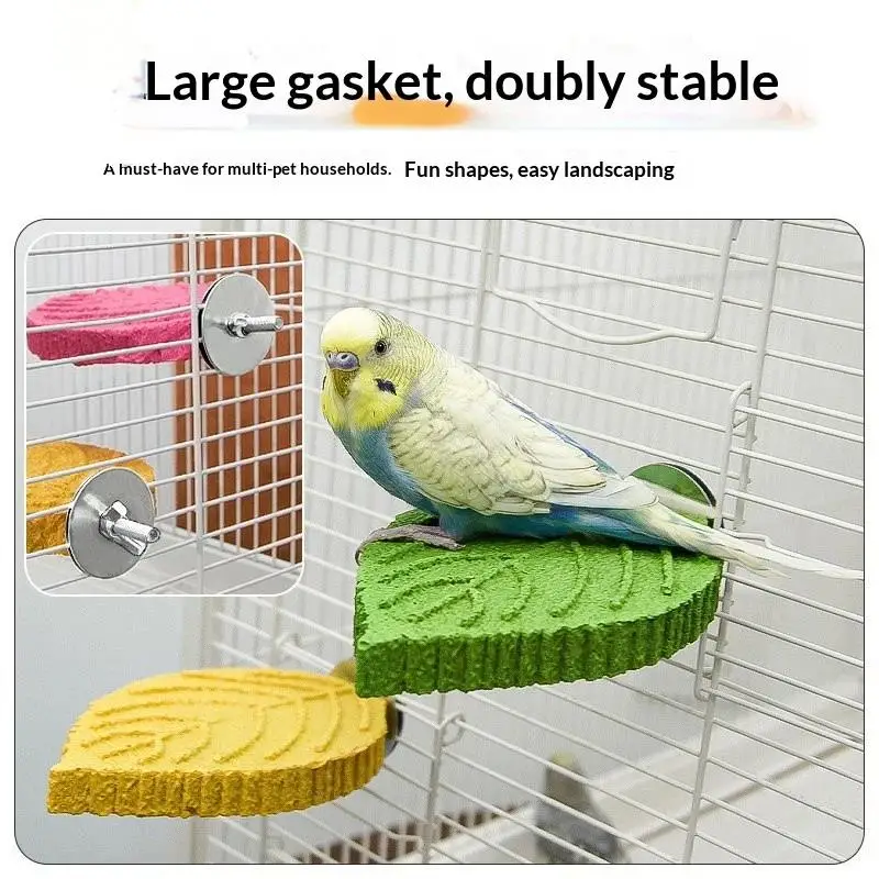 Perch Parrot Stand Toys Resin Bird Hamster Platforms: Playground Cage Accessories