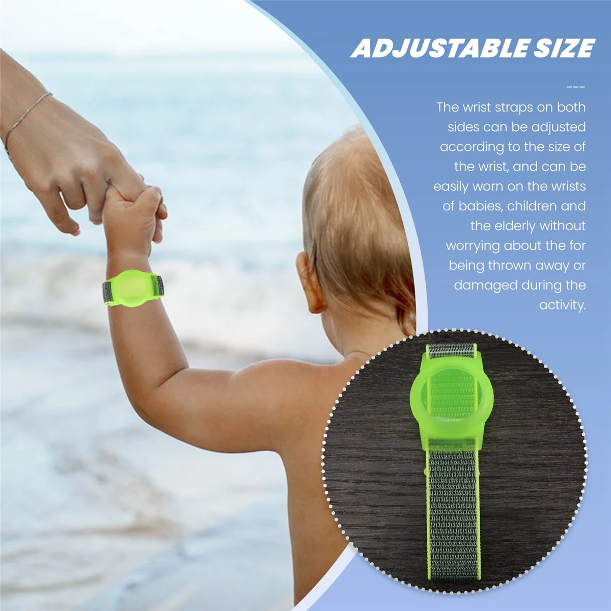 XFDE Kid Wristband Compatible with Apple AirTag, Protective Case for Air Tag GPS Tracker Holder with Nylon Bracelet E