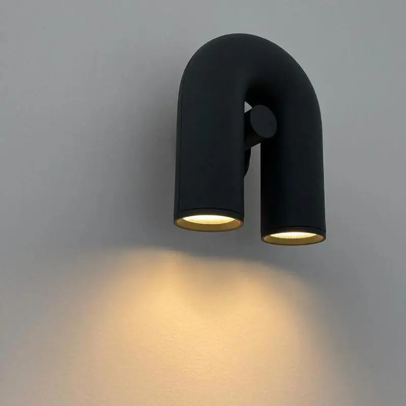 Novelty LED U shape Pipe Wall Lamp for Hotel project Bar Stair Dining Room Living Room Bedroom Home deco LED wall light fixtures