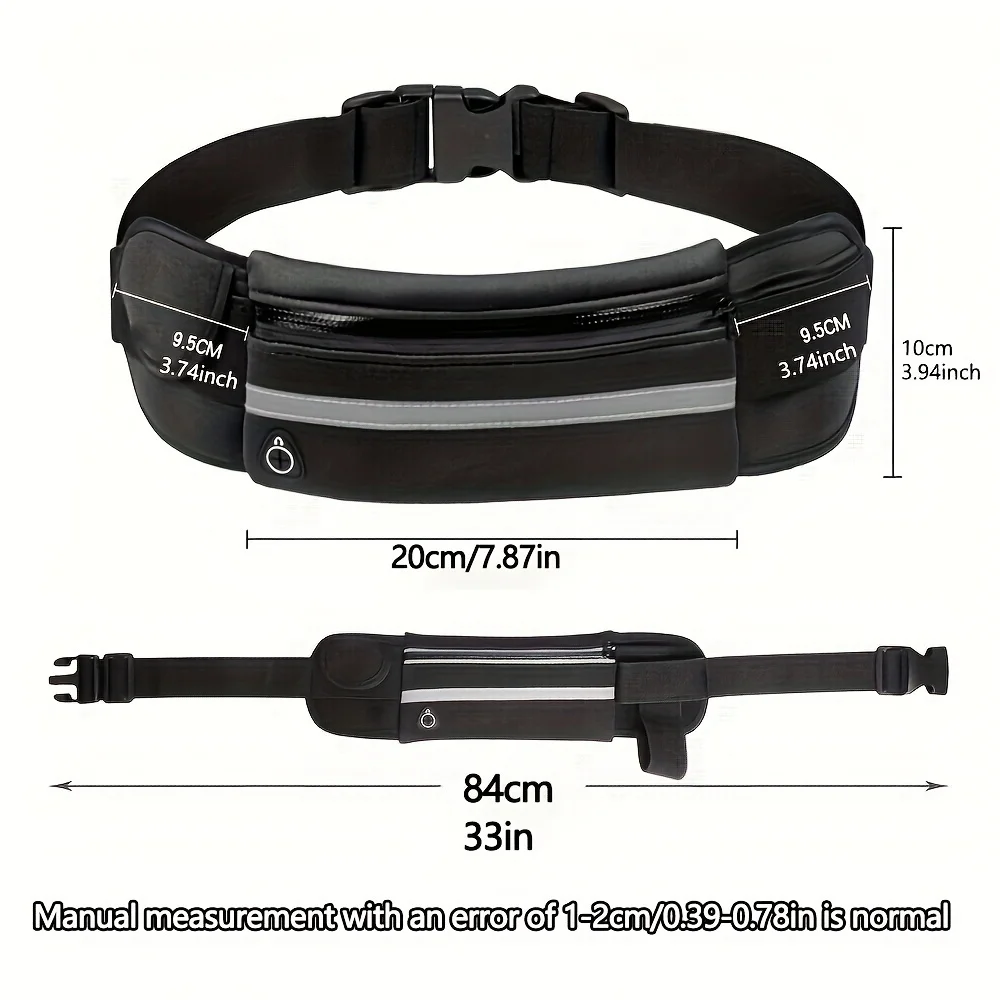 حقيبة خصر للجري مقاومة للماء باللون الوردي مع حامل هاتف مقاوم للصدمات وجيب زجاجة مياه، مناسبة للياقة البدنية في الهواء الطلق وركوب الدراجات