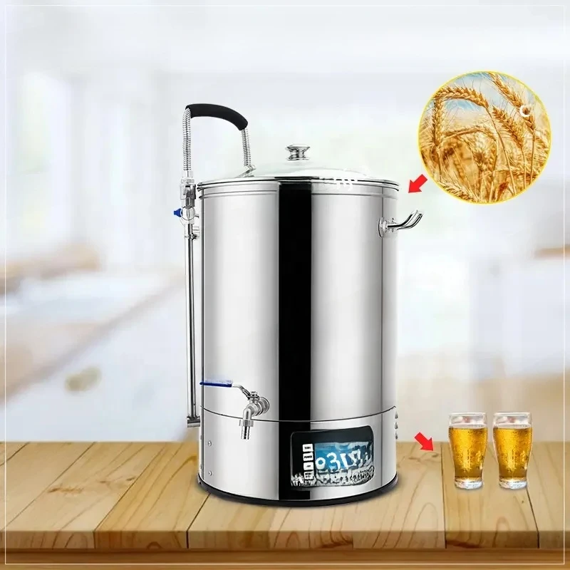 40L60L Stainless Steel Integrated Household Brewing System Equipment, Electric Micro Brewery Craft Beer Machine