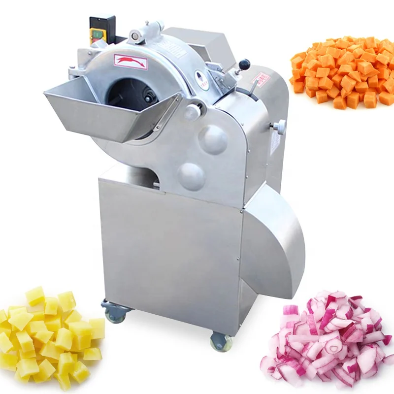 

Automatic Industrial Vegetable Fruit Onion Garlic Ginger Sweet Potato Carrot Cube Dice Dicer Making Cutter Cutting Machine