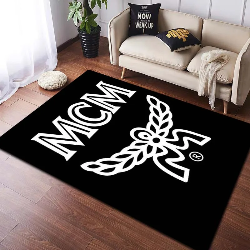 

2026 new Famous Fashion M-mcm Logo Kitchen Mat Nordic Style Bedroom Living Room Doormat Home Balcony Anti-Slip Doormat Area Rug
