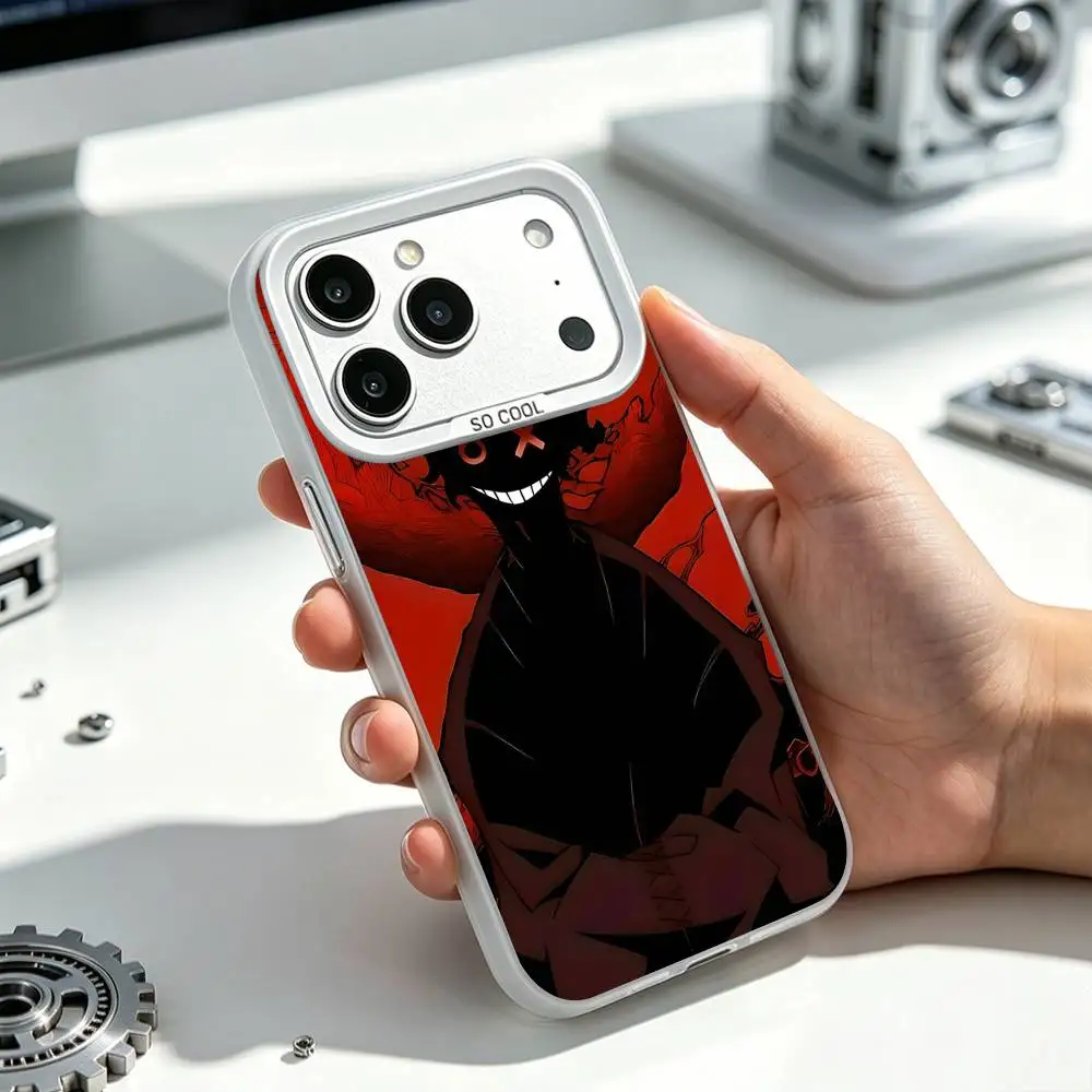 B-Benimaru Fire F-Force Anime Phone Case For iPhone 17,16,15,14,13,12 Plus,Pro Max,XS,White Silver Cover