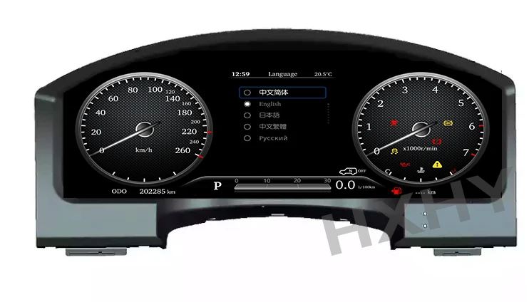 Cyfrowy klaster samochodowy LCD Virtual Cockpit SpeedMeter Dash dla Land Cruiser 2008-2020 Panel ekranu przyrządów