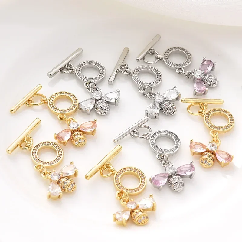 

1Pcs 18K Gold Plated Silver Connector Fastener Lock Closure Clasp Accessories DIY Women Needle and Thread Beading Jewelry Making