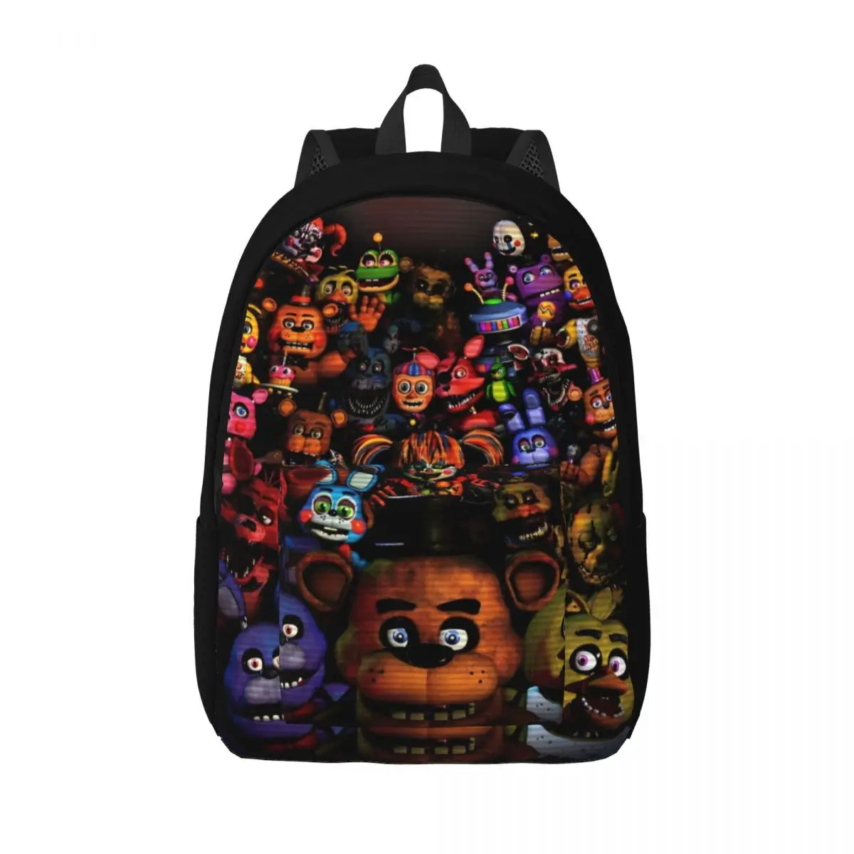 FNAFS Characters Backpack for Men Women Casual High School Business Daypack Horror Video Game Laptop Shoulder Bag Gift