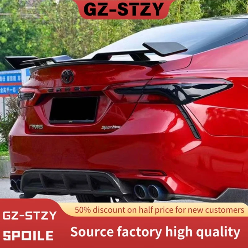 

For 2018 -2023 Toyota camry Gloss Black JDM TRD Style Rear Trunk Lid Rear Trunk wing spoiler Body kit car Accessories