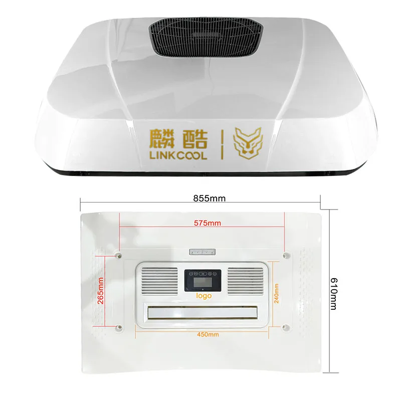 

12v 24v Electric Parking Air Conditioner For Truck Camper Excavator Roof Top Parking Cooler