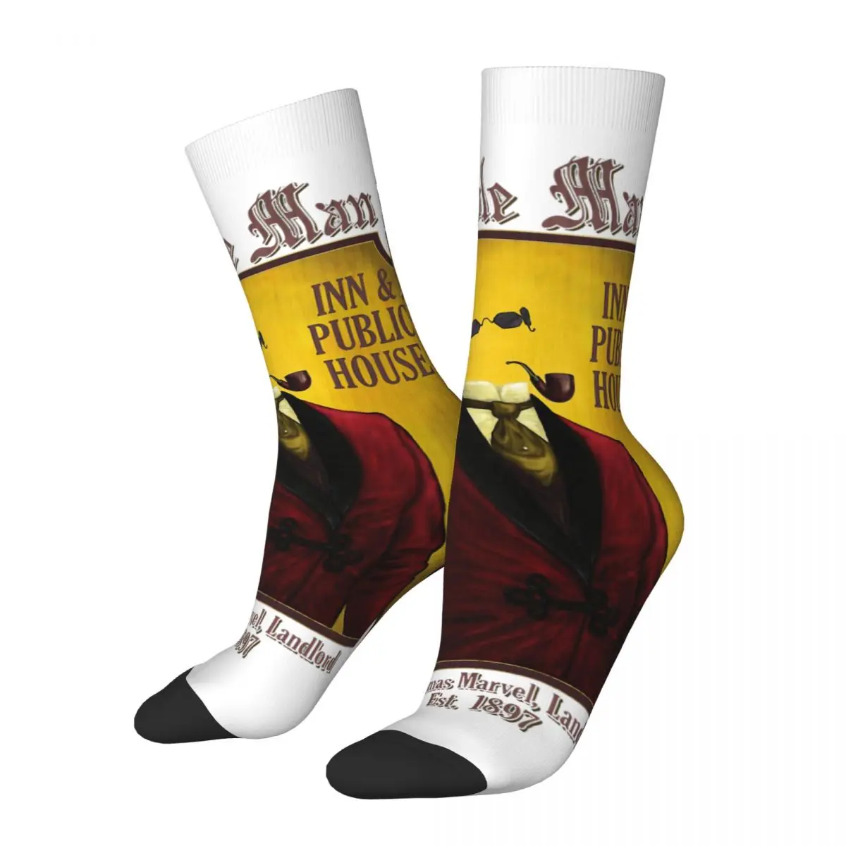 

Hip Hop Retro Movie Crazy Men's compression Socks Unisex The Invisible Man Harajuku Seamless Printed Funny Novelty Happy Crew