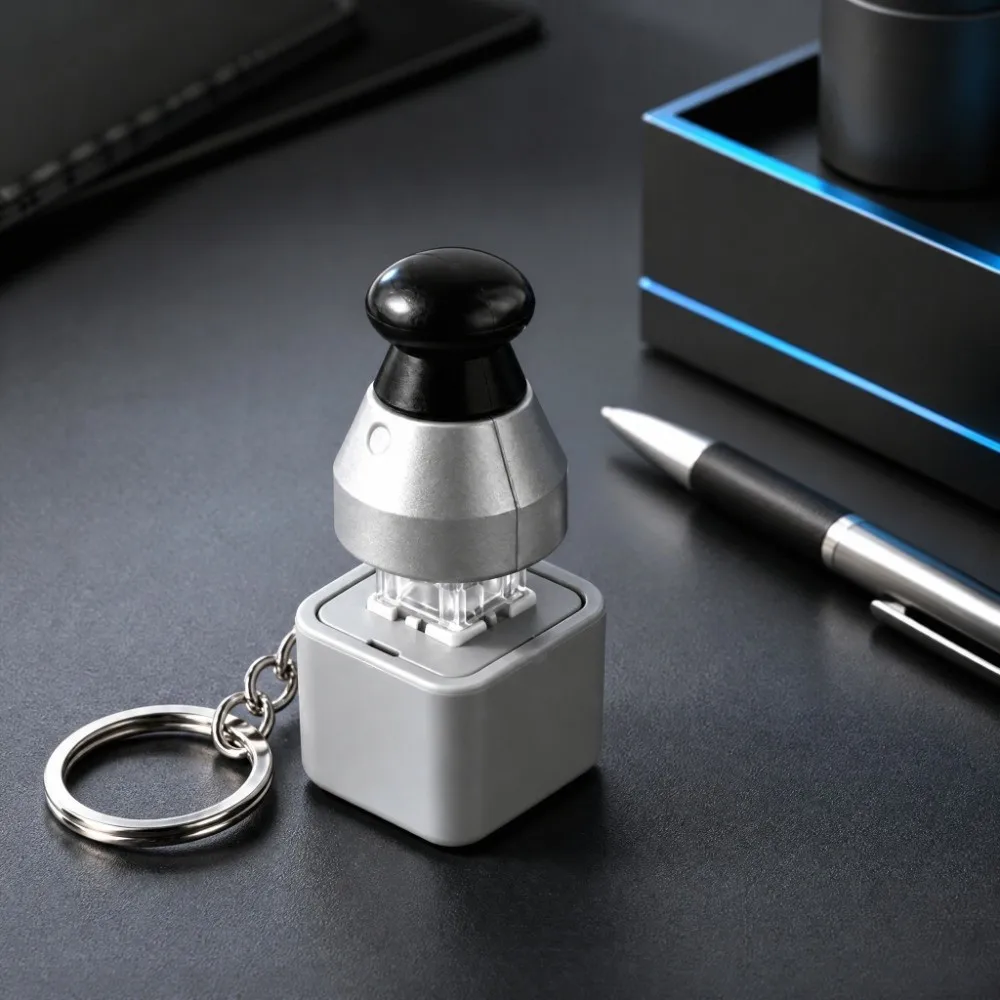 Children Gift Light Up Pressure Cooker Voice Keychain Keyboard Clicker 7cm Voice Keychain Bag Pendant Button Sound Pendant Kids