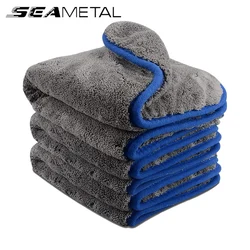 SEAMETAL Motorcycle Cleaning Towel Soft 1200GSM Detailing Wash Towel 40X40cm Car Care Rag Thickened Wet and Dry Towels Accessory