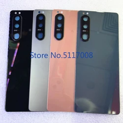 For Sony Xperia 5 III Back Glass Battery Cover Back Lid Door Rear Housing Panel Case + Camera Lens Repair Parts