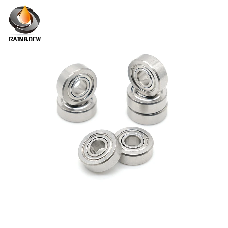 High Quality 10Pcs S 605 ZZ  5X14X5 mm Stainless Steel Ball Bearing  ABEC-9