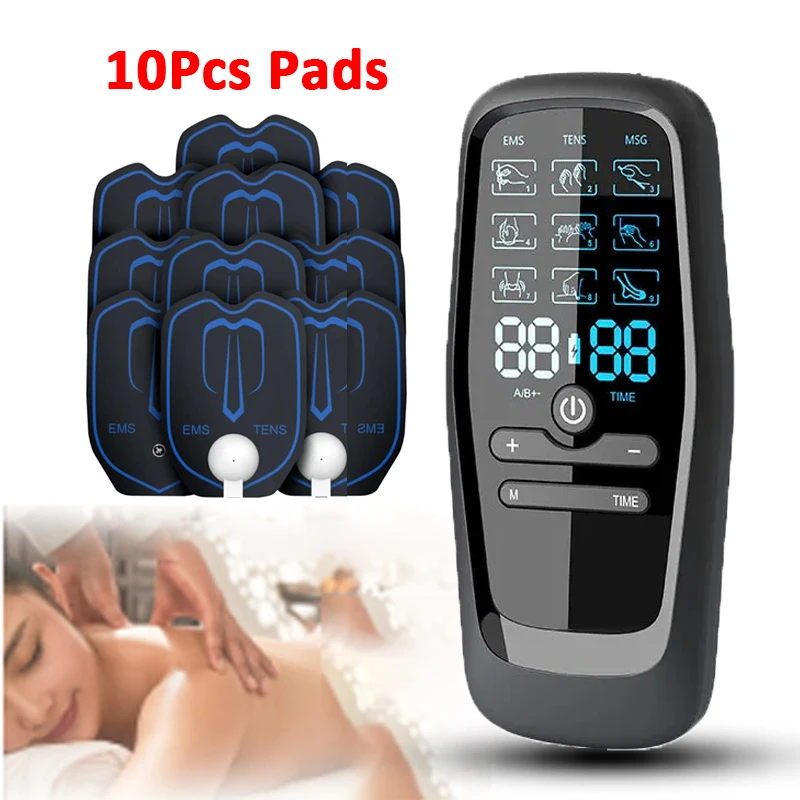 EMS Eletric Professional Muscle Stimulation USB Physiotherapy Tens Unit Machines Pulse Impulse Mini Full Body Massager 6 Modes