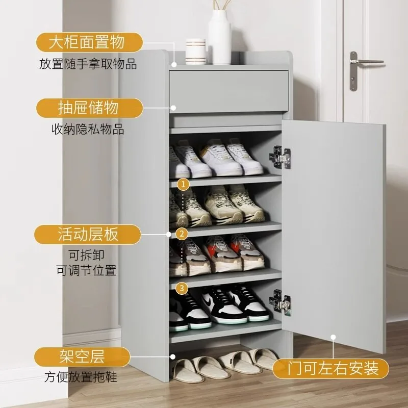 Ultra-narrow shoe cabinet, small apartment outside the household corridor at the entrance, new popular entry, small extremely na