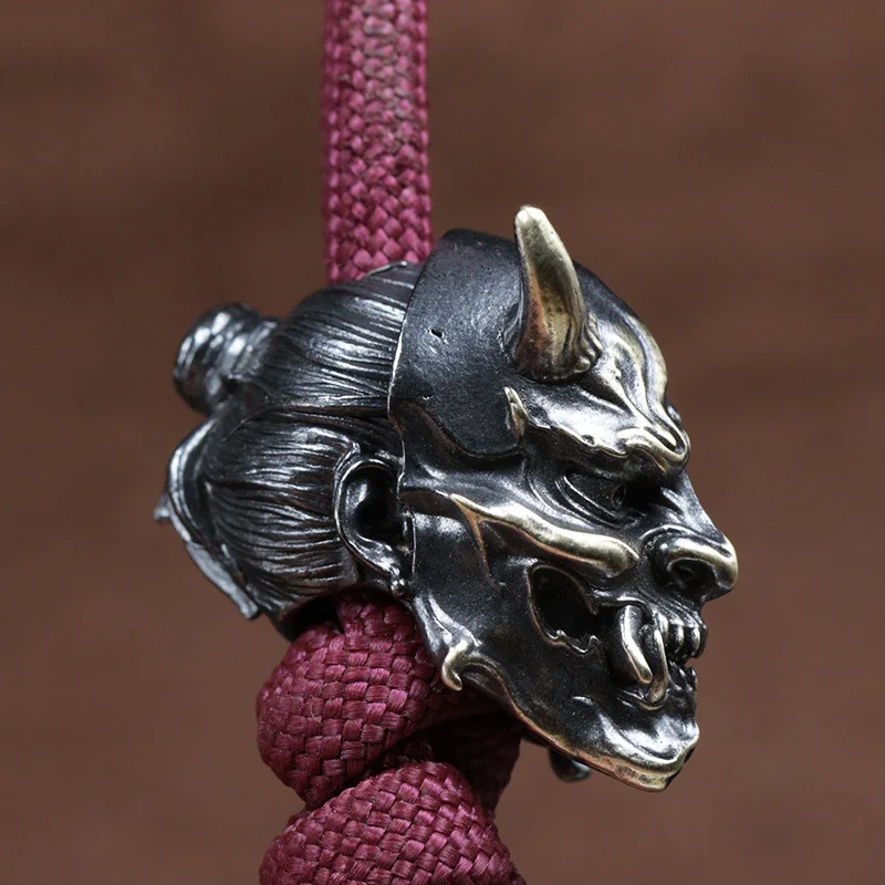 Raksasi Demon Brass Knife Beads EDC DIY Paracord Woven Bracelets Lanyard Pendants Accessories Outdoor Tool Hangings Charms Gifts