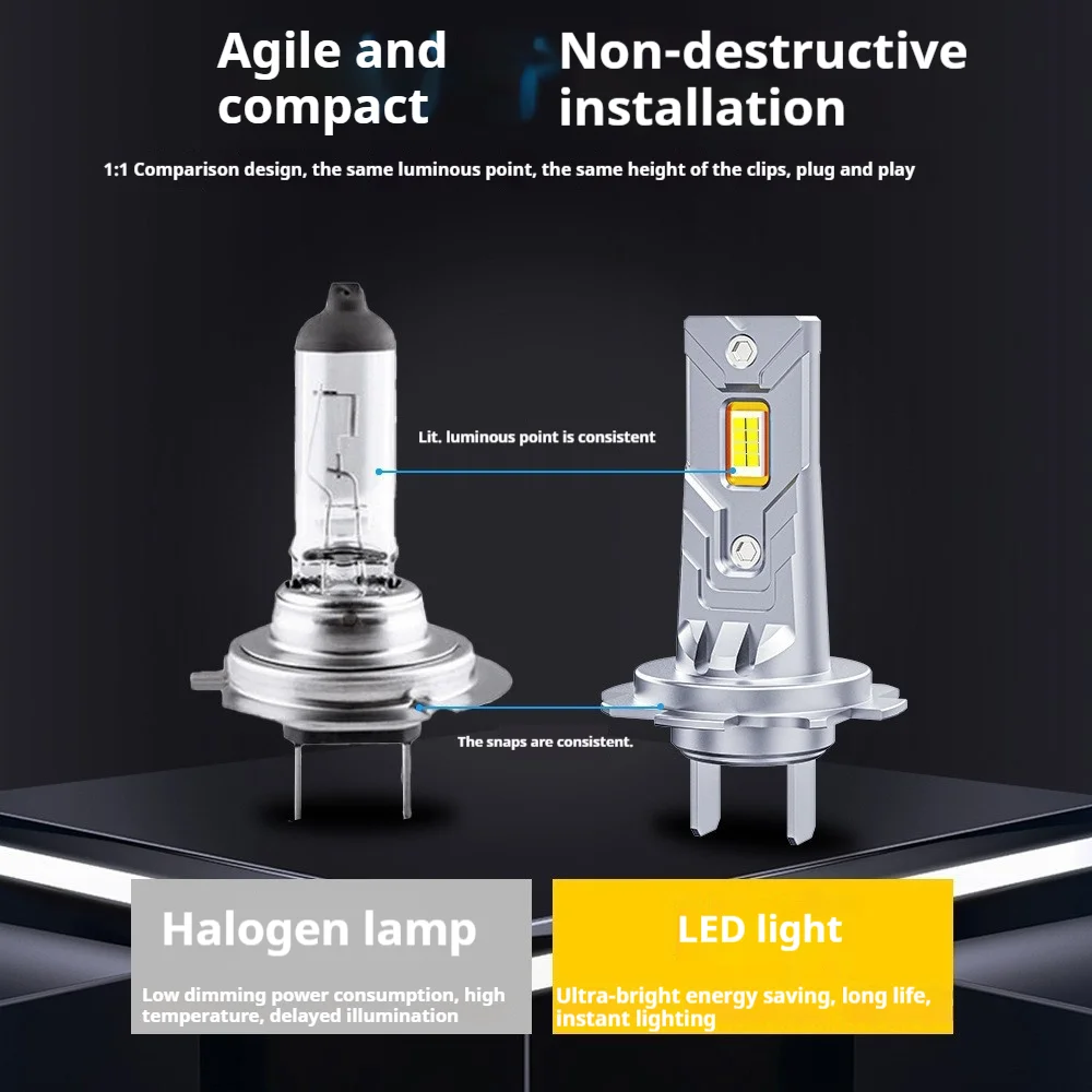 

H7 LED Headlight Bulb Mini Wireless 620W 320000LM 6000K High Power CSP Car Headlamp Auto Diode Lamp H7 Turbo Led 12V Car Light