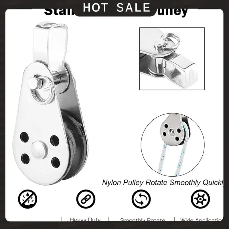 

24-часовая доставка SUS316 подъемный шкив, блочные колеса, одинарный шкив, прочный шкив из нержавеющей стали, 8 шт.