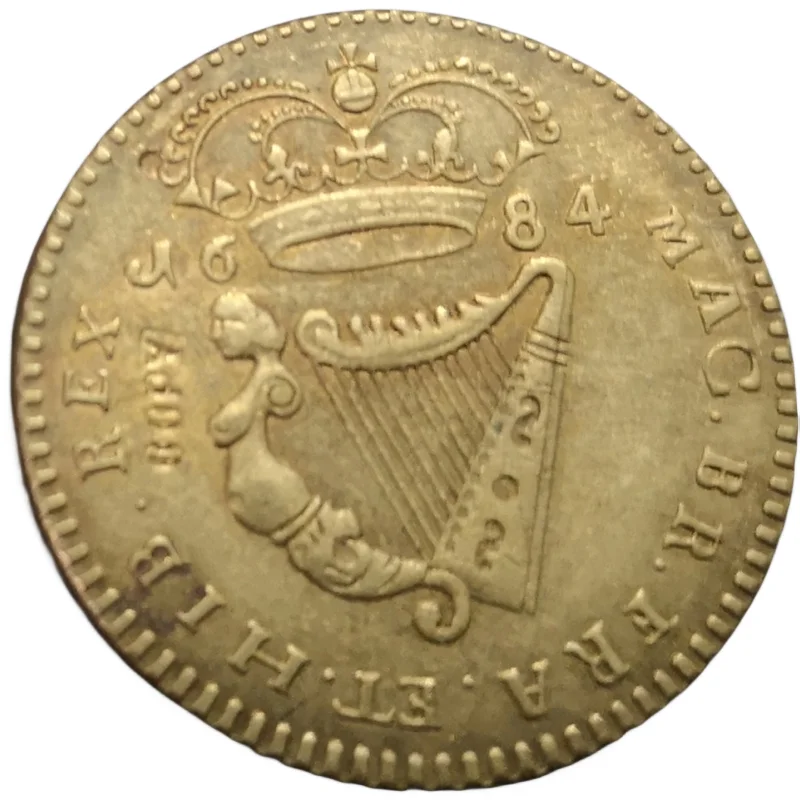 

1684 Ireland 1/2 Penny-Charles II small letters Copper Copy Coin 27mm