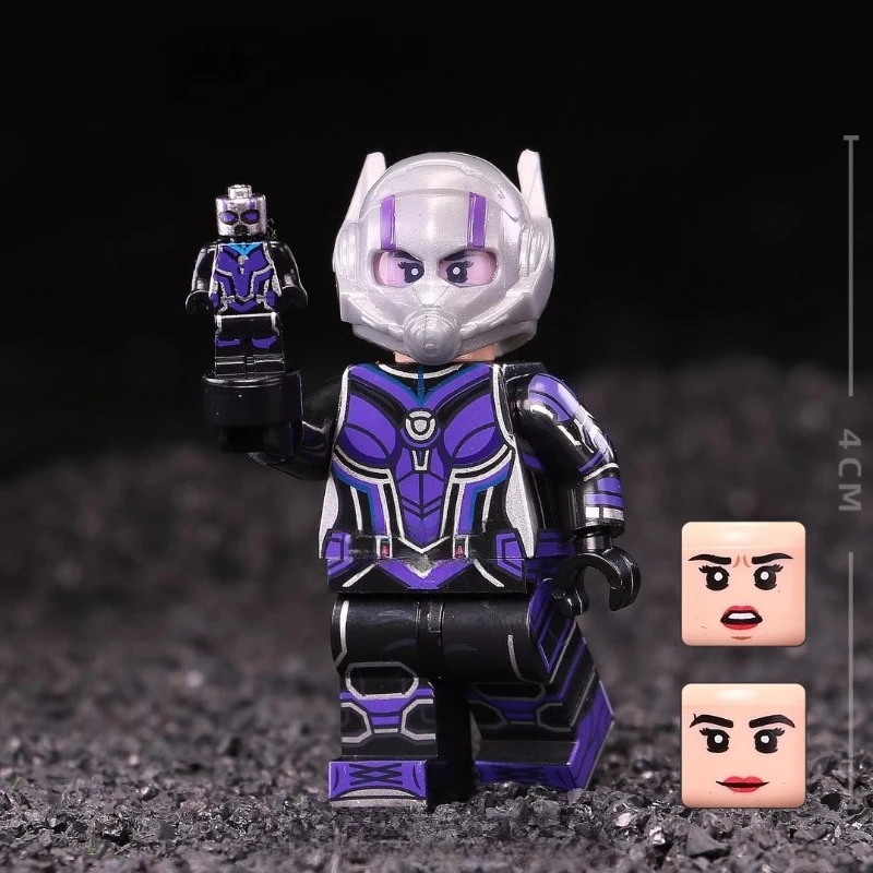 Figurines de film The Avengers, 4cm, modèle périphérique Ant-Man Wasp, blocs de construction à assembler, décoration de bureau, ornements, cadeaux, jouets