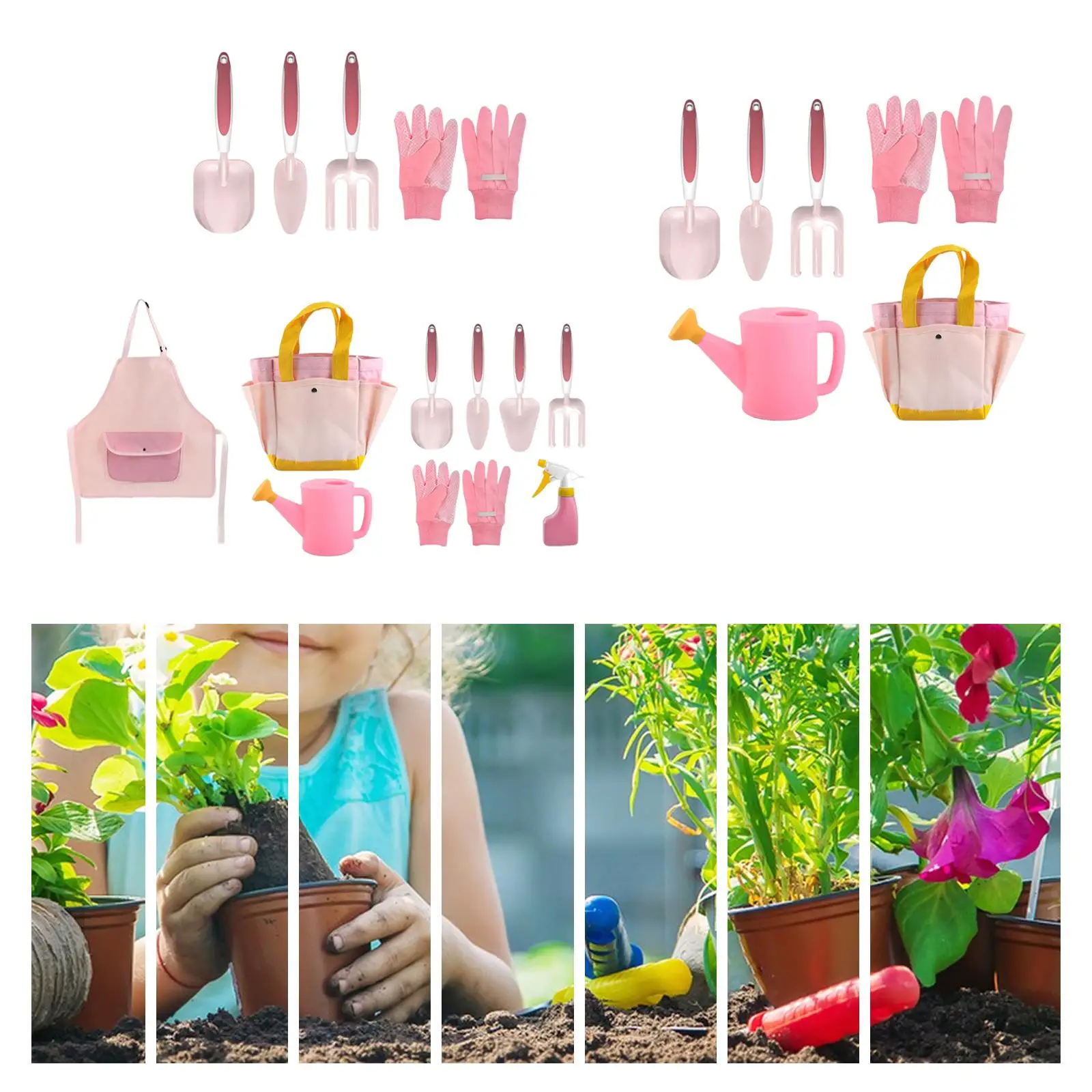 Ensemble d'outils de jardinage pour enfants, pour développer l'intermination par explosion des enfants et l'activité fongique des filles