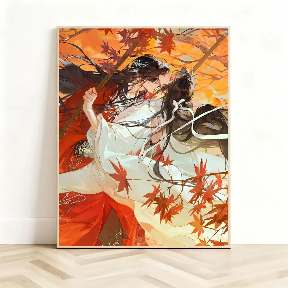 Fantasy Novel Heaven Officials Blessing Poster Classic Self-Adhesive PP Wall Sticker for Living Room Bar Decor Gift