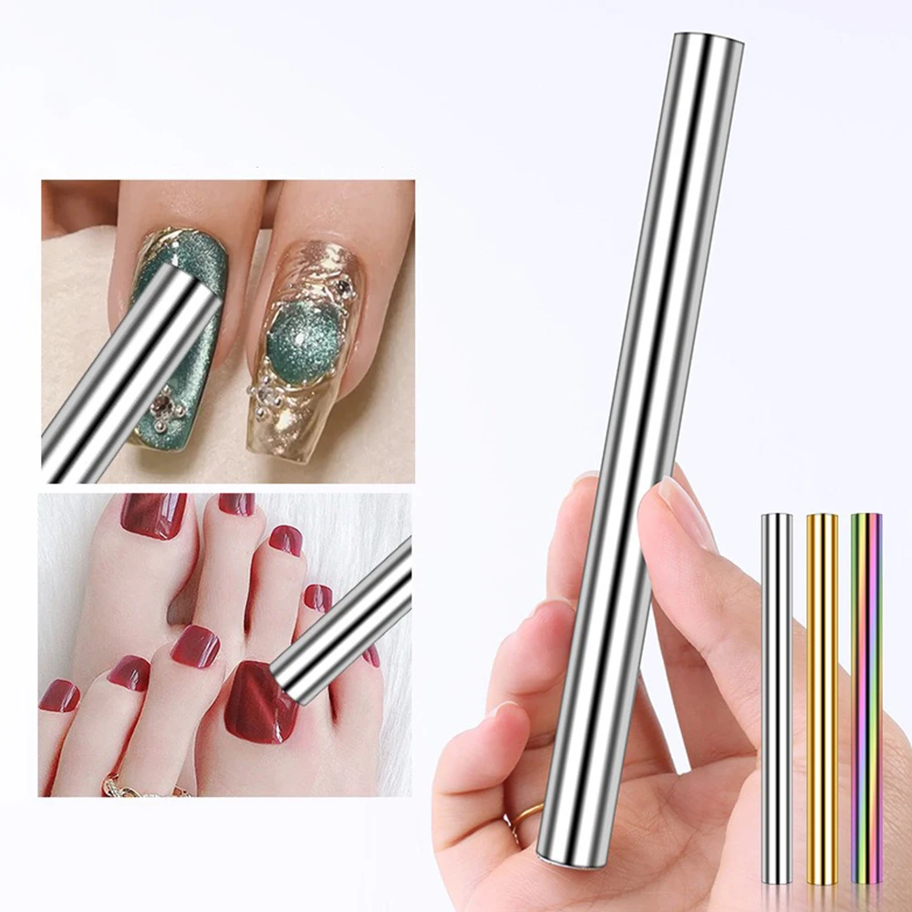Cat Eye Magnet for Nails -  Double-Ended Cylindrical  Super Long Polish Pens Stick for 3D Gel Polish, Home DIY, Salon