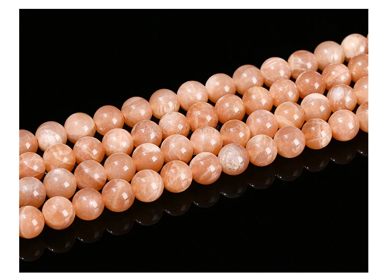 3A-Qualität Natürliche Orange Sonnensteinperle Runde Lose Distanzperle Heilende Edelsteine für Schmuckherstellung DIY Halskette Armband Zubehör – Detail 8