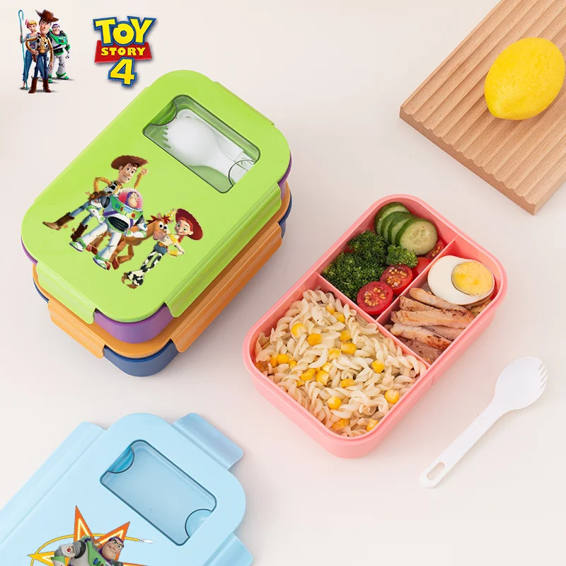 

Disney Lunchbox 1000ML Toy Story Bento Lunch Box Food Container Blue Packed Box Sheriff Woody Pride Buzz Lightyear Children Gttf
