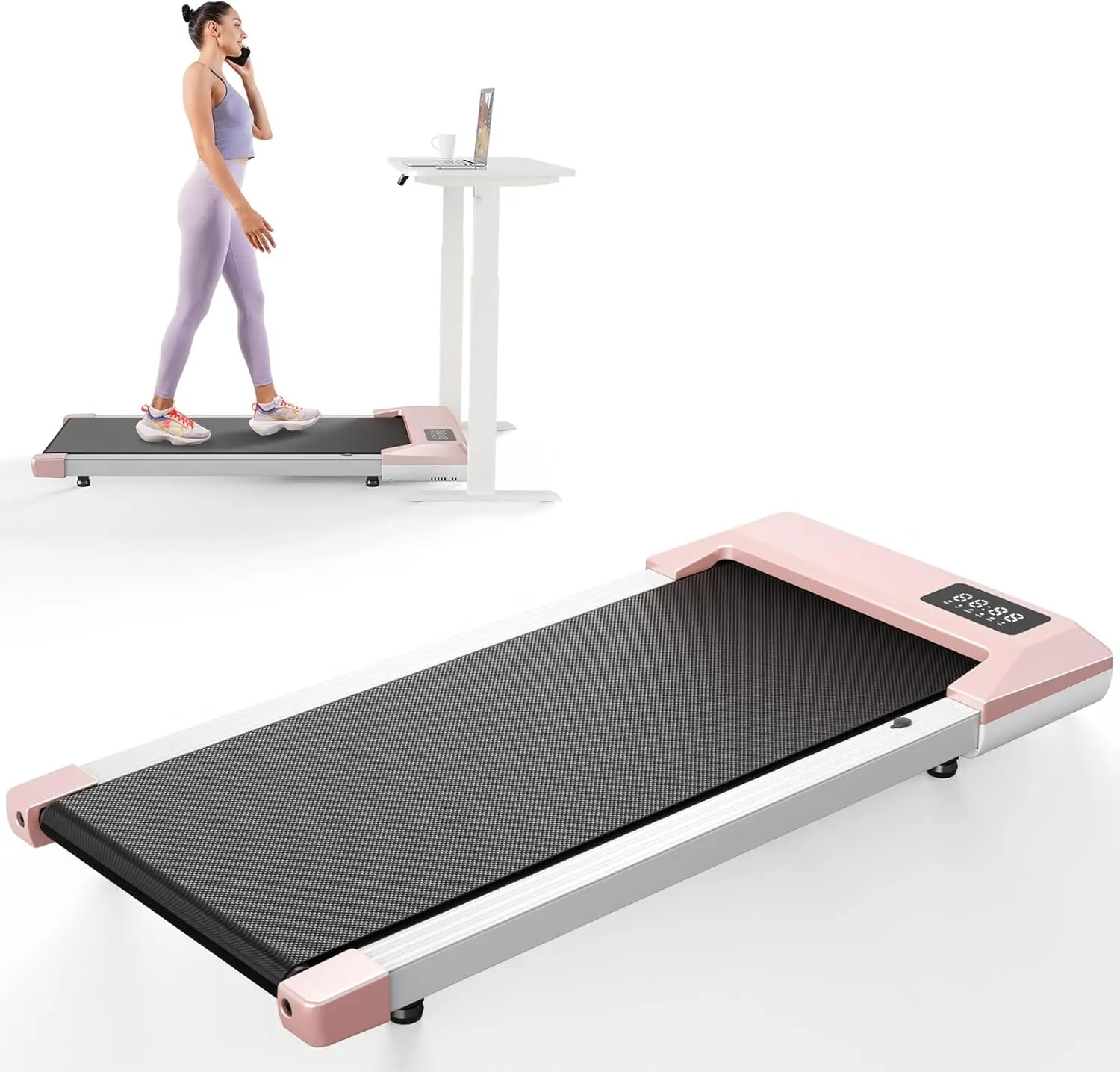 Mini Walking Pad Treadmill, Under Desk Treadmill,Treadmills for Home & Office,Small Portable Walking Treadmill with