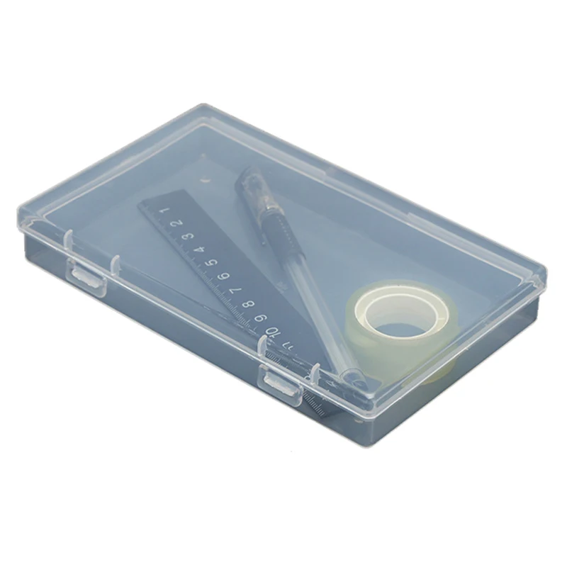 Boxes Rectangle Clear Plastic Jewelry Storage Case Container Packaging Box Earrings Rings Beads Collecting Home Organizer