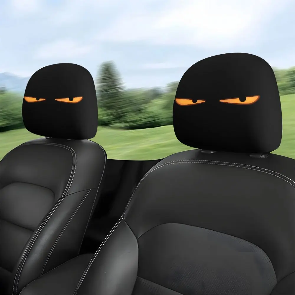2pcs Evil Eye Print Car Headrest Covers, Washable & Easy to Clean, Secure Fit, Simple Installation,