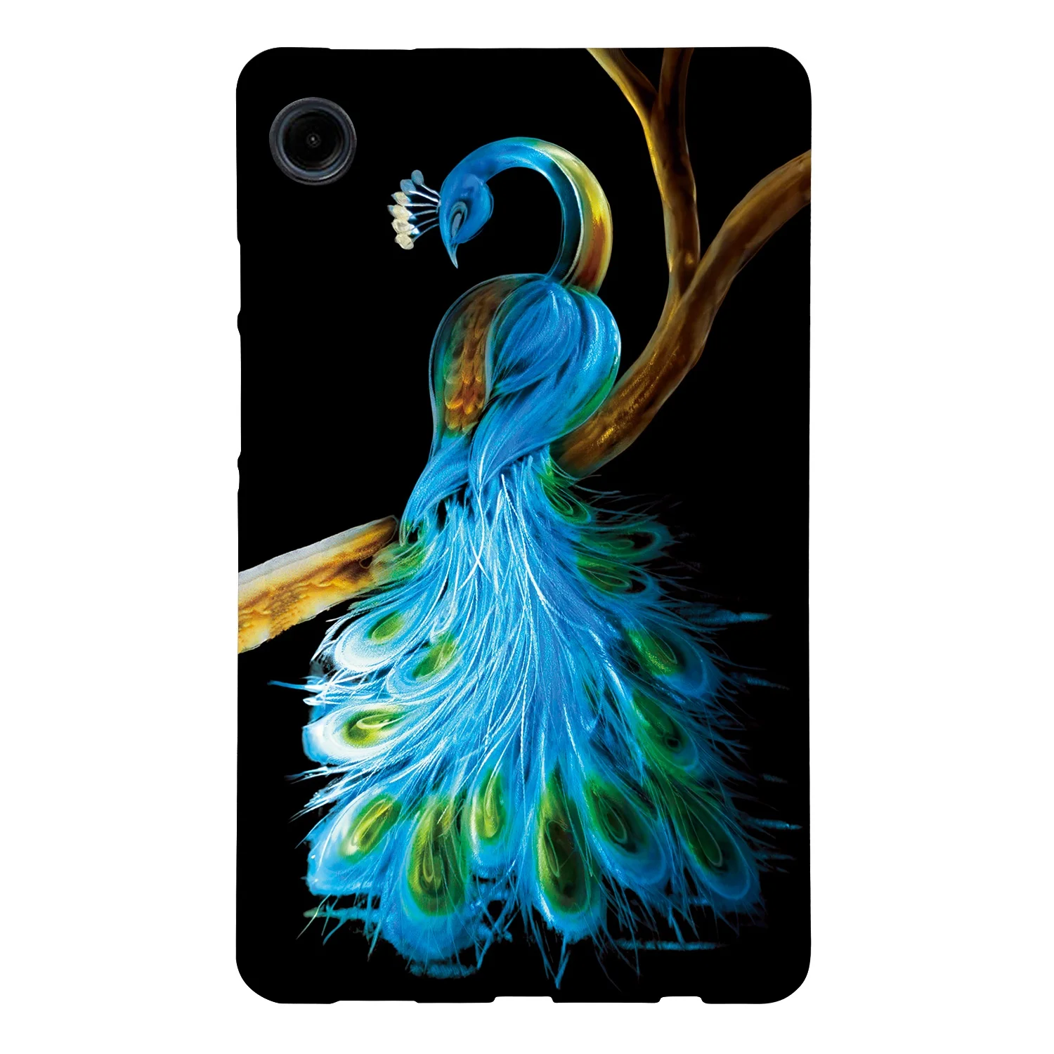 

For Samsung Galaxy Tab A11 Case Pattern Printing Slim Soft TPU Tablet Cover - Peacock