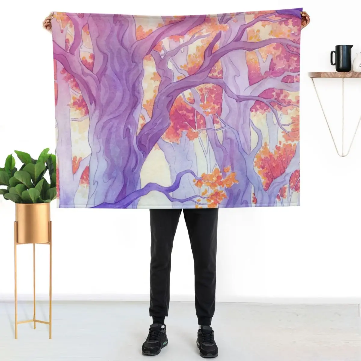 The Long Crossing - Purple Variant Throw Blanket for babies Comforter Moving warm for winter Furrys for sofa Blankets