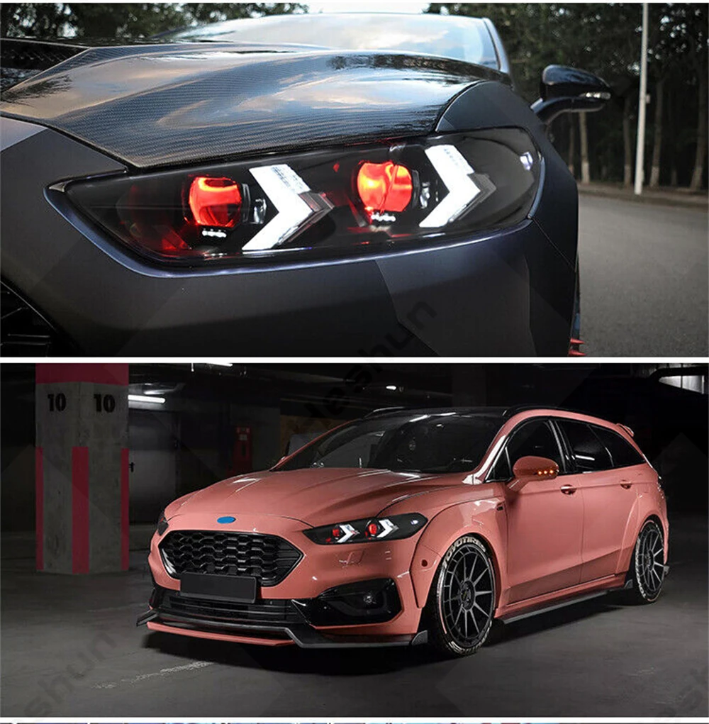 LED Headlights For Ford Fusion Ford Mondeo MK5 2013 2014 2015 2016 Head Light Assembly Front Lamp Sequential Turning Signal DRL