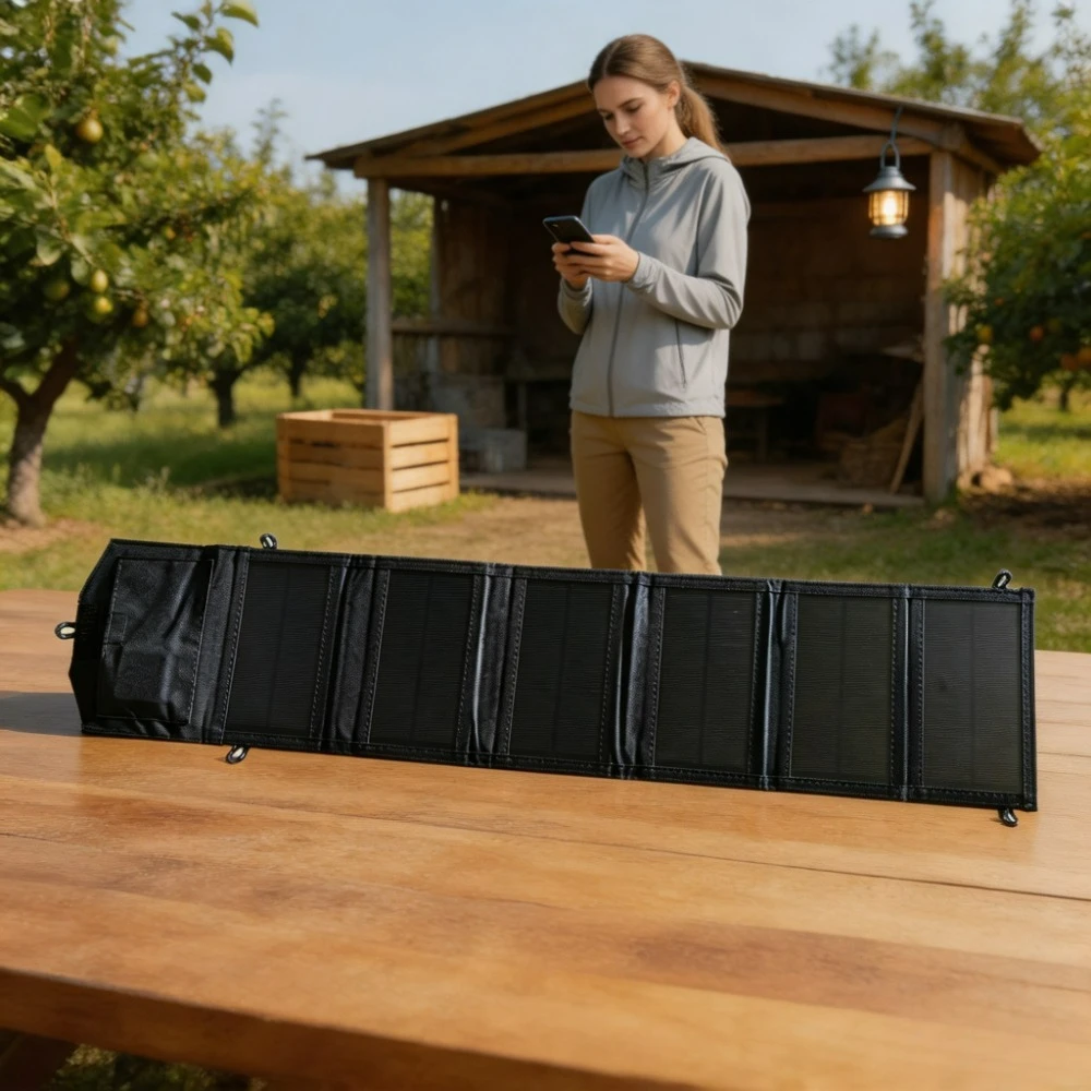 Portable Waterproof Foldable Solar Panel Charger 25W 100W Dual USB Solar Power Bank for Outdoor Camping Hiking RV Climbing