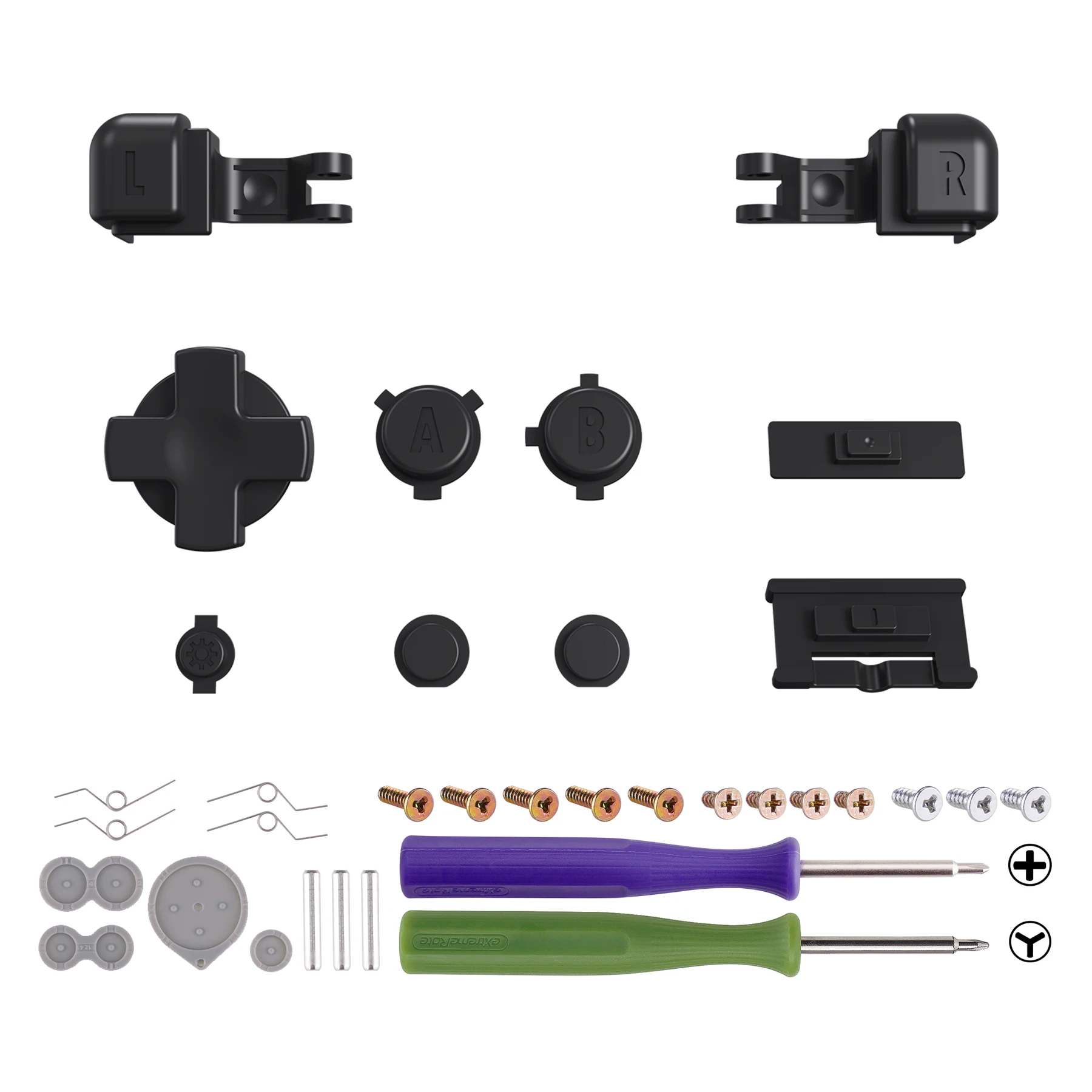 

eXtremeRate Full Set Buttons for Gameboy Advance SP for GBA SP Console - Black