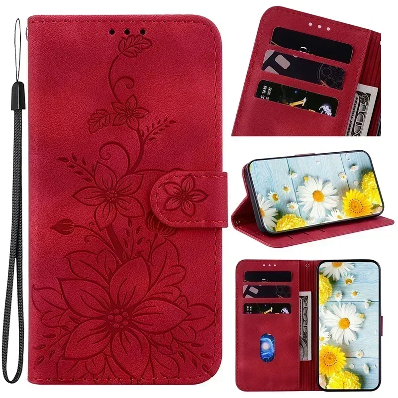 Leren telefoonhoesje voor Samsung Galaxy A56 A55 A54 A53 A52 A35 A36 A34 A26 A25 A23 A14 A15 A12 A16 A17 5G met kaartsleuf en portemonnee functie