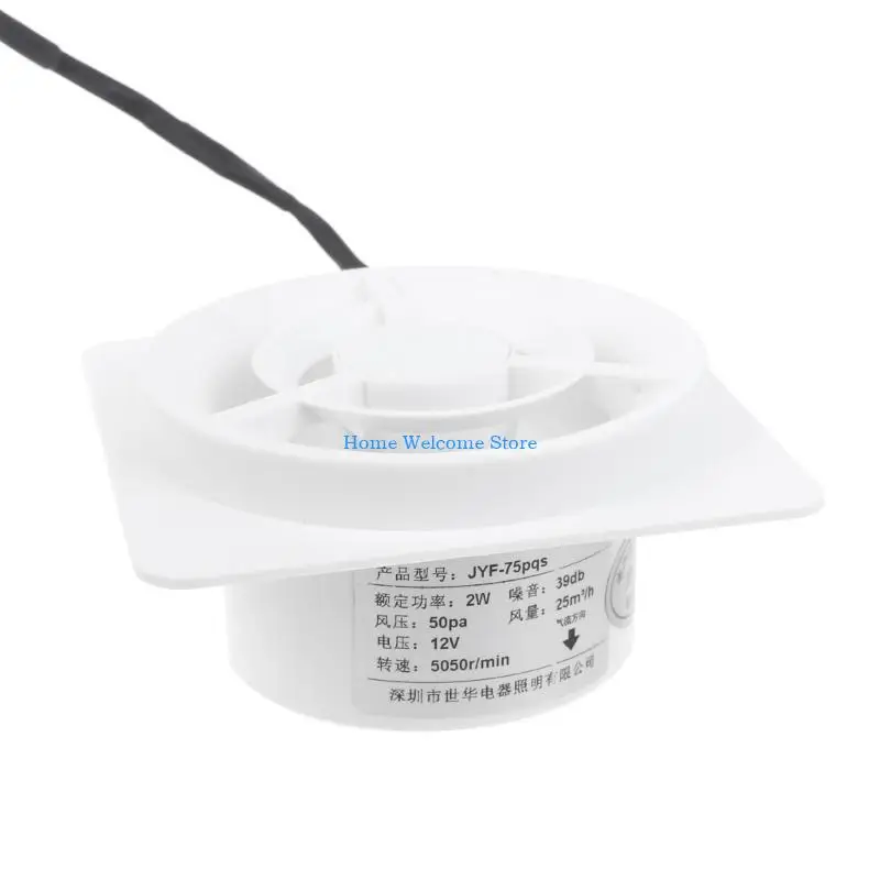 F68E 60 مم مروحة مضمنة عالية الكفاءة نظام تهوية التدفق المختلط مروحة هواء العادم #3