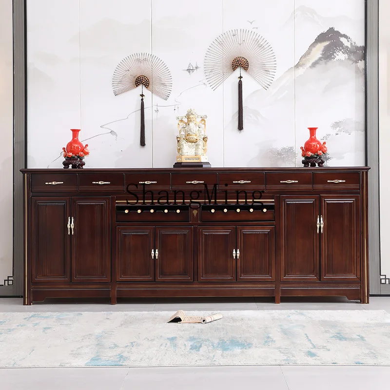 FG new Chinese solid wood table incense table Tiaoji rural central hall cabinet hall house tribute table