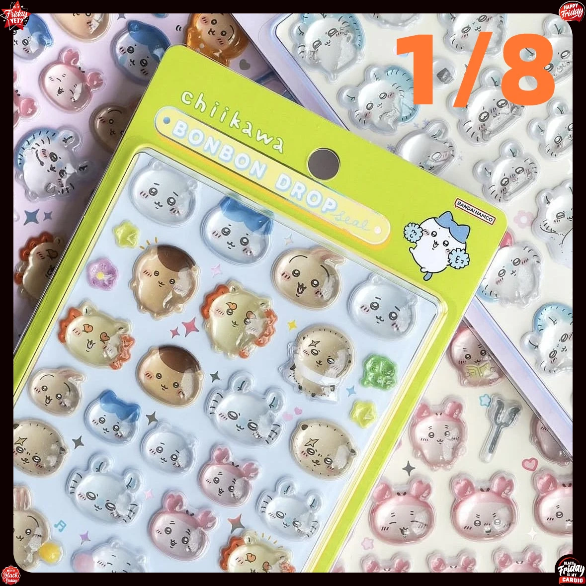 

Chiikawa 3D Crystal Stickers Usagi Stereoscopic Adhesive Decal Glitter Transparent Sticker DIY Scrapbook Laptop Phone Decorative