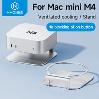Hagibis Desktop Stand for Mac mini M4/M4 Pro Storage Holder Aluminum Dock Heat Dissipation Bracket Cooling Mount Accessories