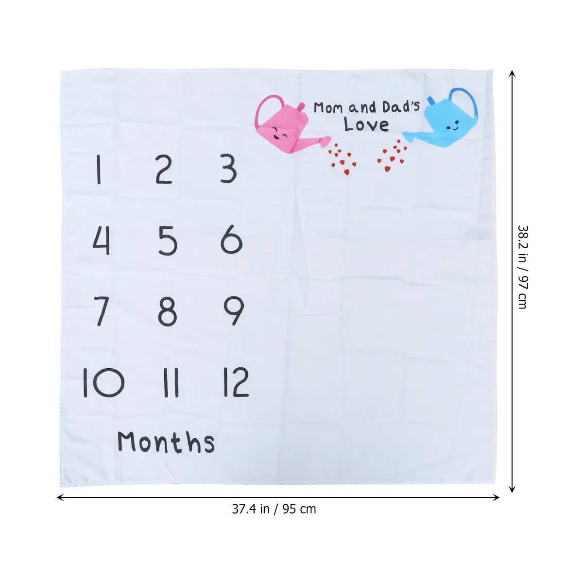 الطفل بطانية شهرية بيضاء قماش ناعم صورة خلفية قماط بطانية غطاء التمريض غطاء عربة الطفل نمو الصورة