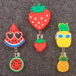 Portatarjetas retráctil de estilo fruta soleada, nuevo, creativo, carrete de insignia, exposición de Enfermera, tarjeta de nombre de niña y niño