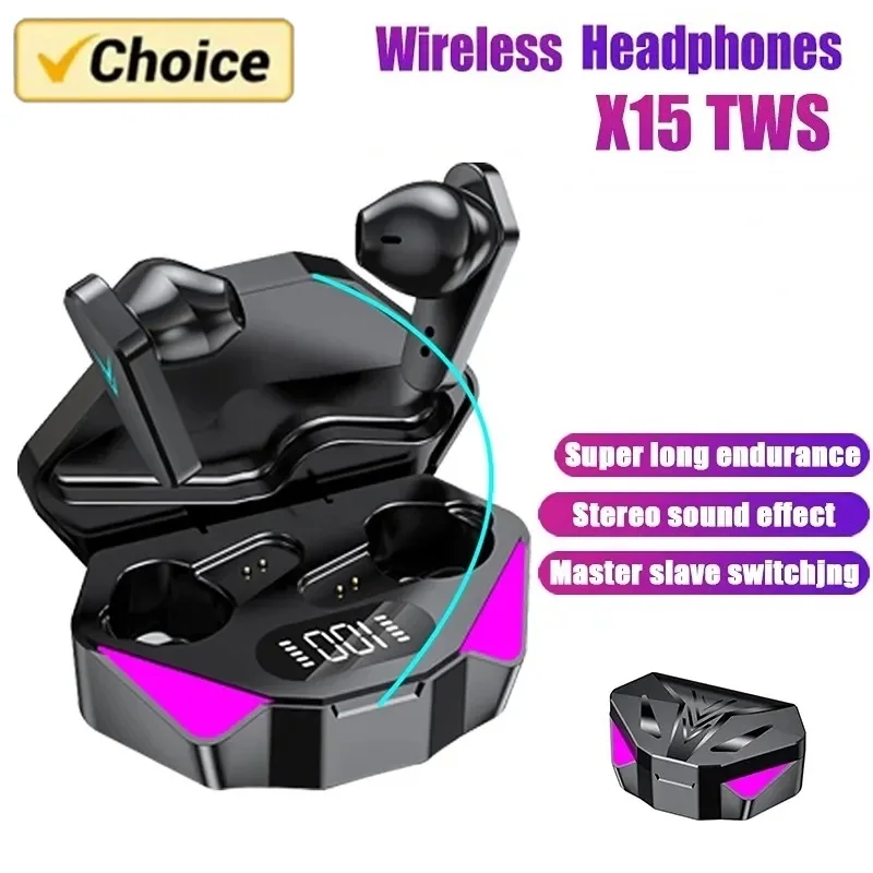 X15 TWS Wireless Headphones Bluetooth Earphones Control Sport Headset Waterproof Microphones Music Earphones for All Smartphone