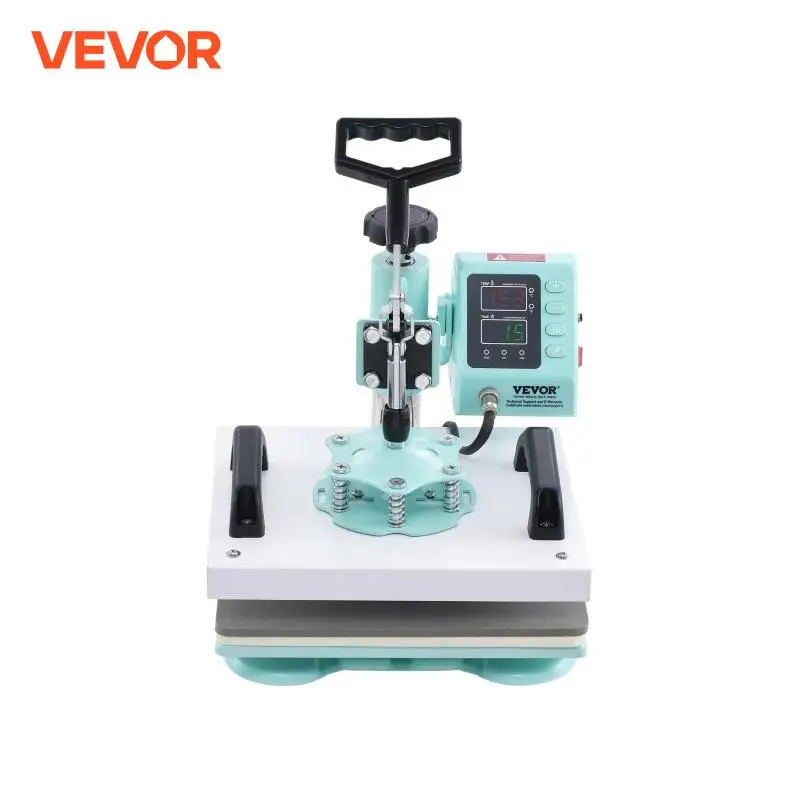 VEVOR Heat Press 12x10inch 360°Swing Away T-Shirt Fast Even Heating Digital Precise Control Heat for T-Shirts Pillows Bags Green