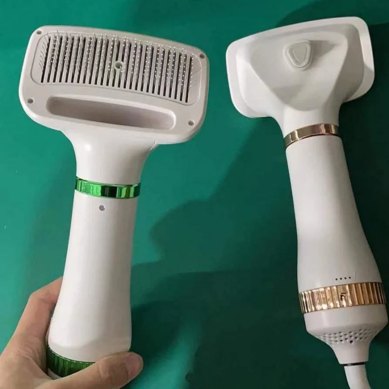 Pet hair dryer dog hair blowing magic tool hot air comb dog hair pulling integrated hair dryer hair blowing comb dog supplies