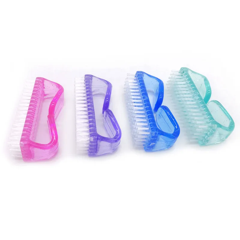 Brosse à ongles en acrylique Transparent de haute qualité, outil de manucure, nettoyage de la poussière, accessoires de stylisme ongulaire, 20 pièces/lot