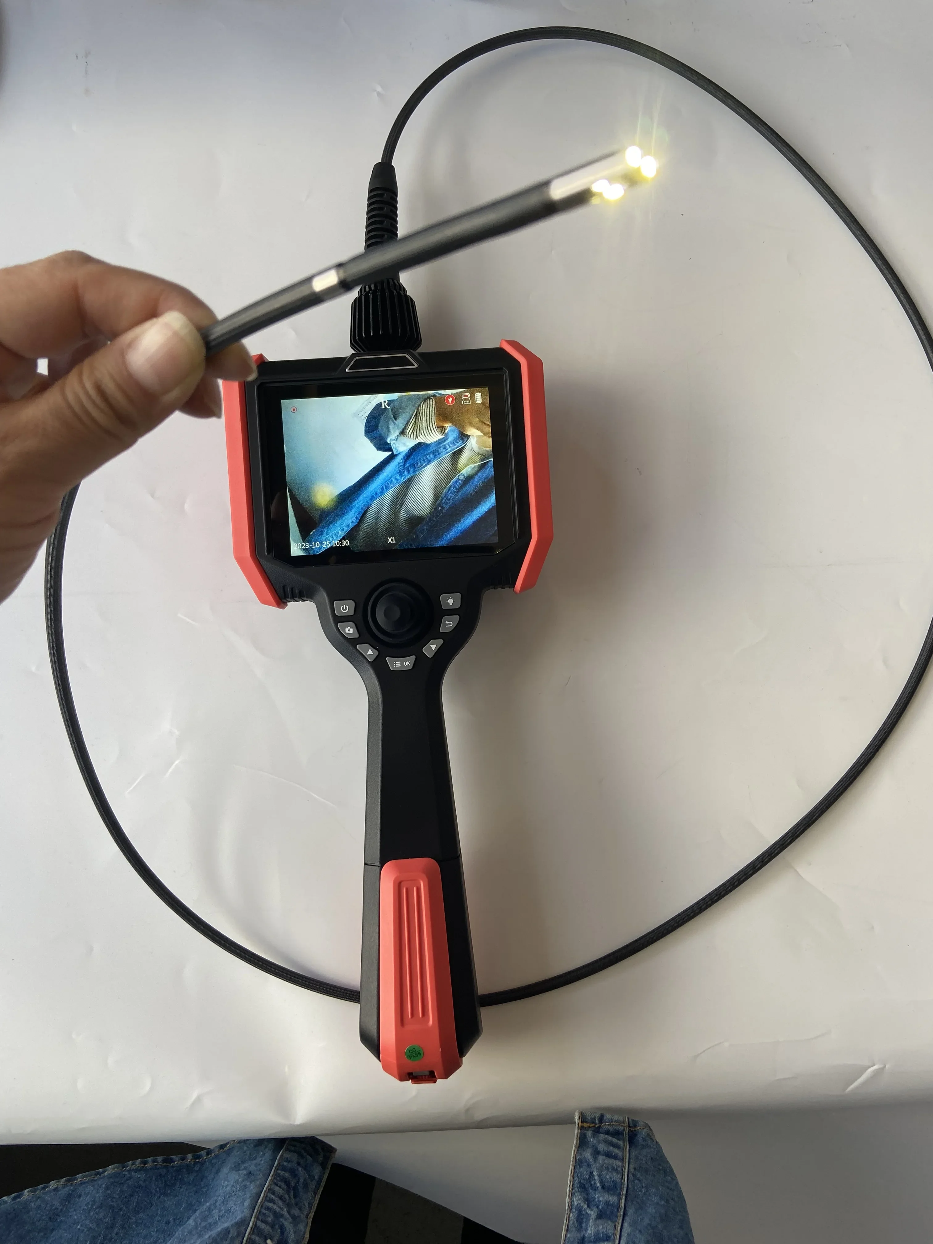 Analog camera 360 Degree Inspection Camera Flexible Industrial Videoscope with dual lens camera